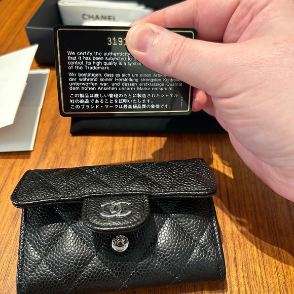 Chanel Classic Cardholder - Black with Silver Hardware - Picture 5 of 5